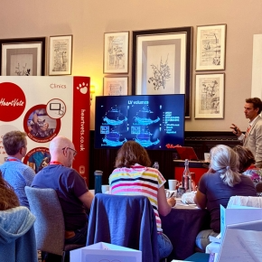 Room of people attending a HeartVet's CPD event