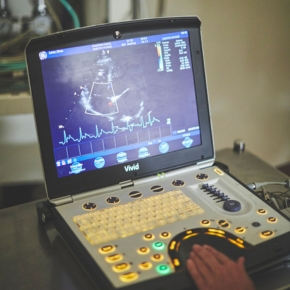 An echocardiogram machine