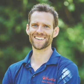 Head and shoulders shot of Dave Dickson wearing a HeartVets branded blue polo-shirt